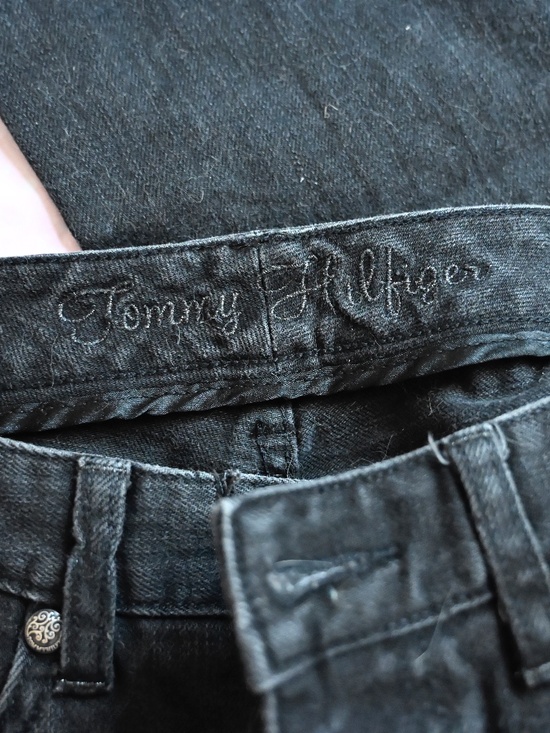 Vintage Tommy Hilfiger Hope Black Denim Bootcut Jeans – Est. Size 6 - Picture 3 of 3